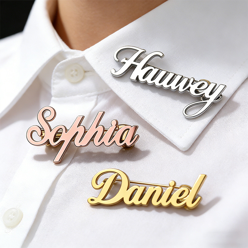 Embroidery Initials - Stainless Steel Custom Name Initial Letter