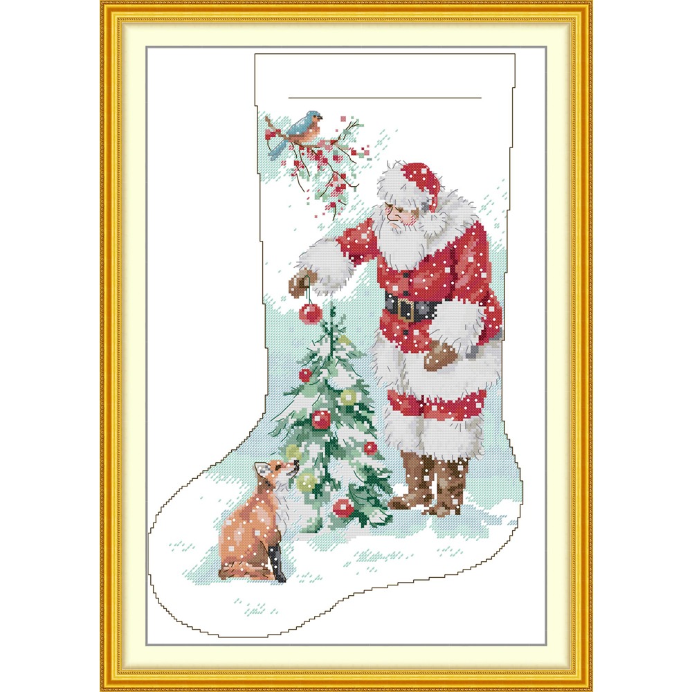 Embroidery Xmas - Joy Sunday News Pre-Printed Cross Stitch