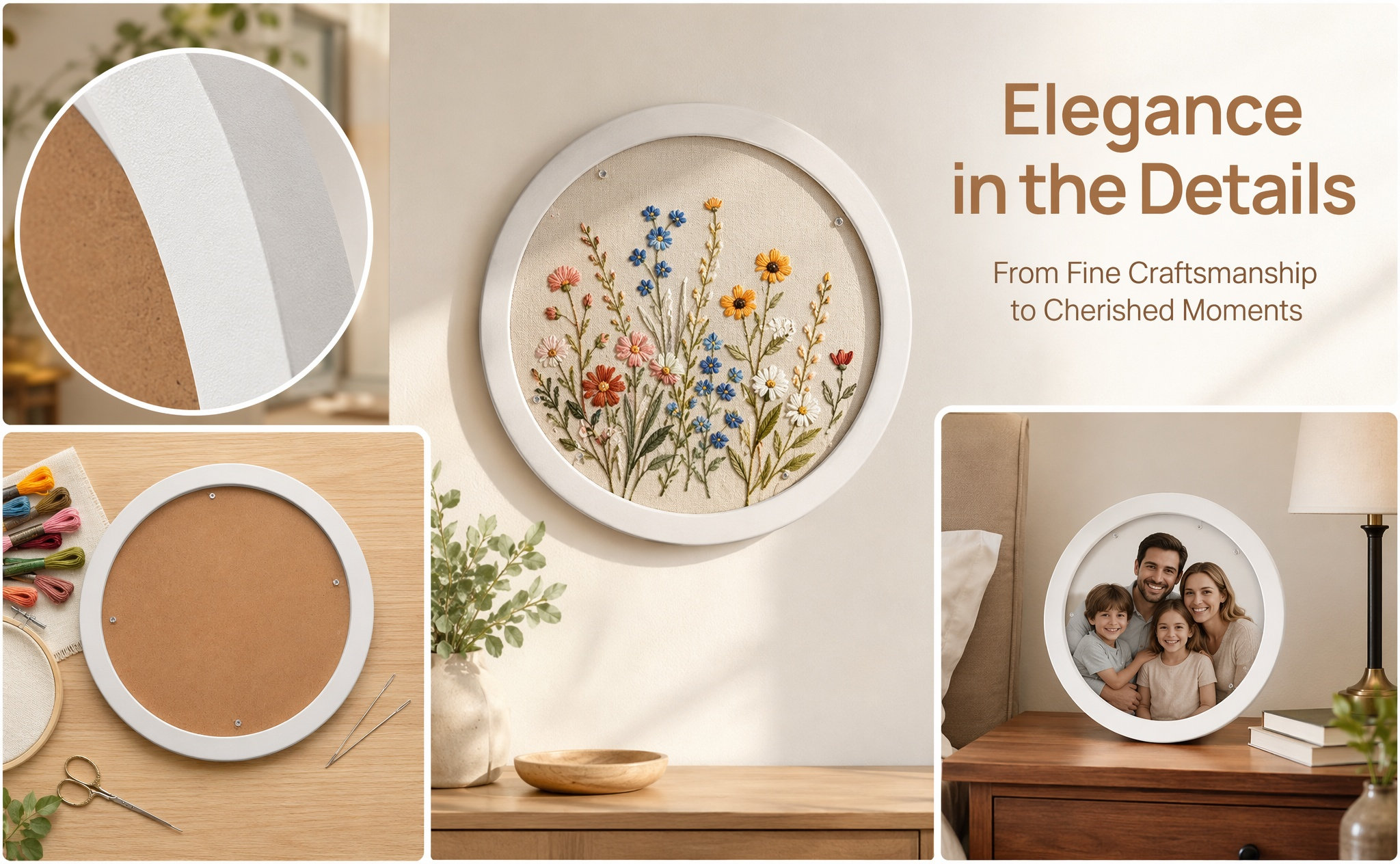 Embroidery Frame - 14 Inch Circular Embroidery Display Frame