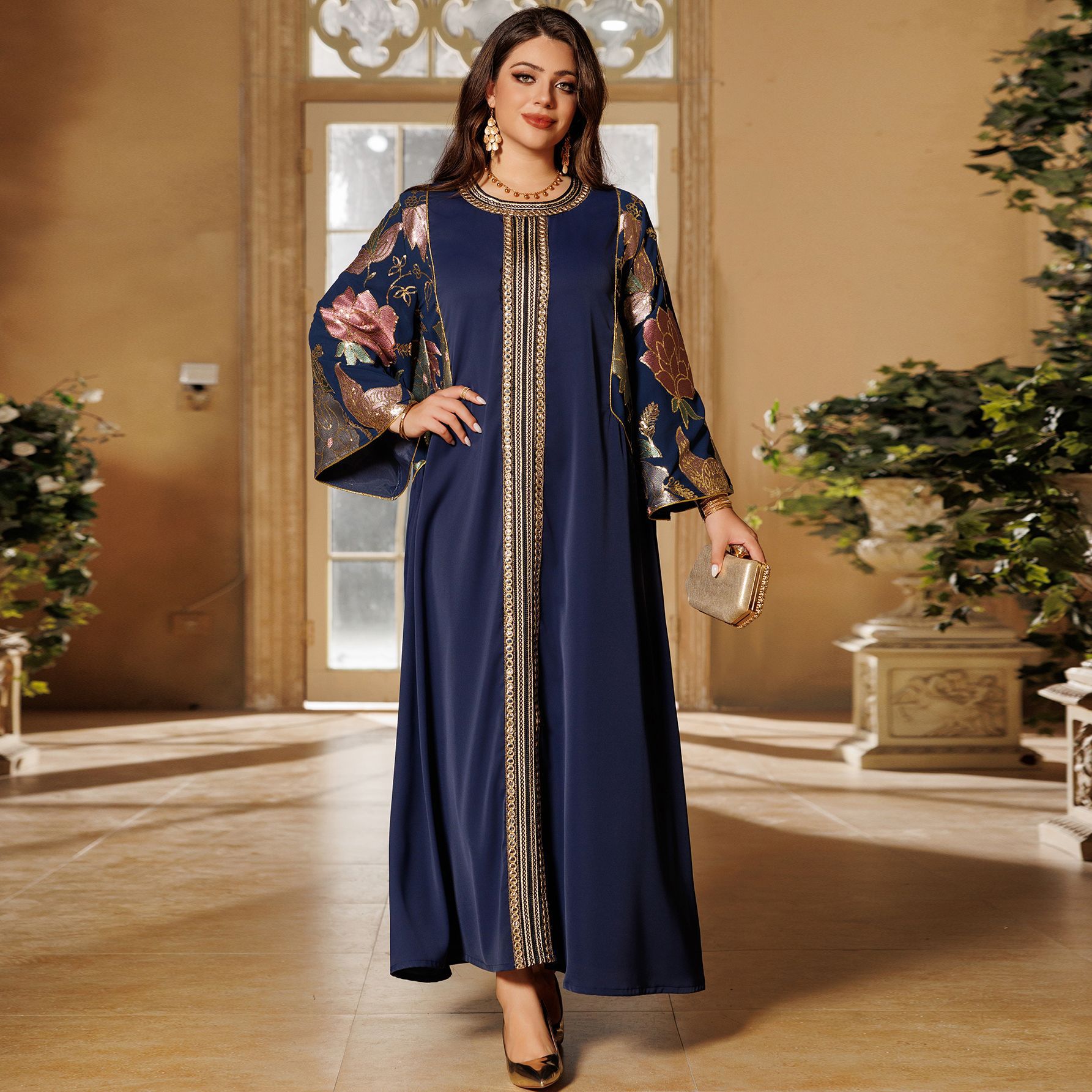 Eid Muslim Party Dress for Wom - Embroidery Kaftan recension och pris