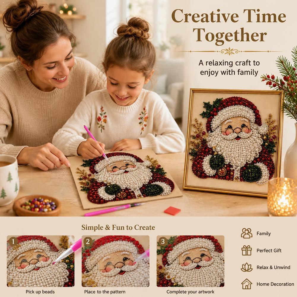 Christmas Santa Claus Pearl Ar - Embroidery Xmas recension och pris