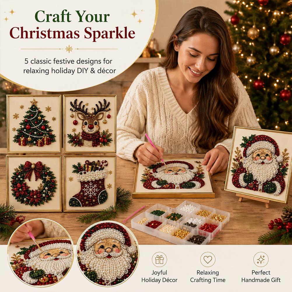 Christmas Santa Claus Pearl Ar - Embroidery Xmas recension och pris