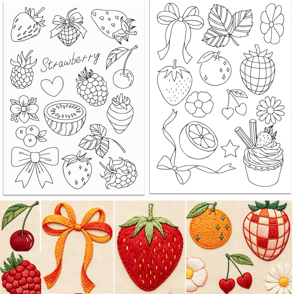 Pre-Printed Strawberry Stick a - Embroidery Software recension och pris
