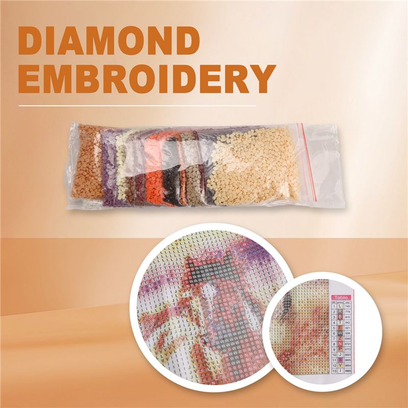 A04G-Full Drill Square Diamond - Embroidery Running Stitch recension och pris