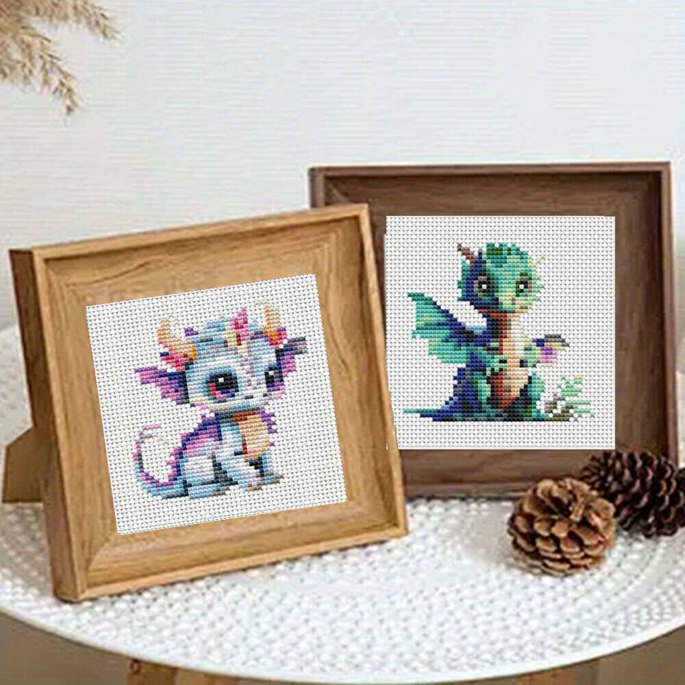 12Pcs Dragon Cross Stitch 11CT - Embroidery Tas recension och pris
