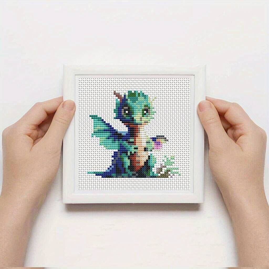 12Pcs Dragon Cross Stitch 11CT - Embroidery Tas recension och pris