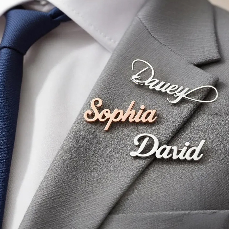 Stainless Steel Custom Name In - Embroidery Initials recension och pris