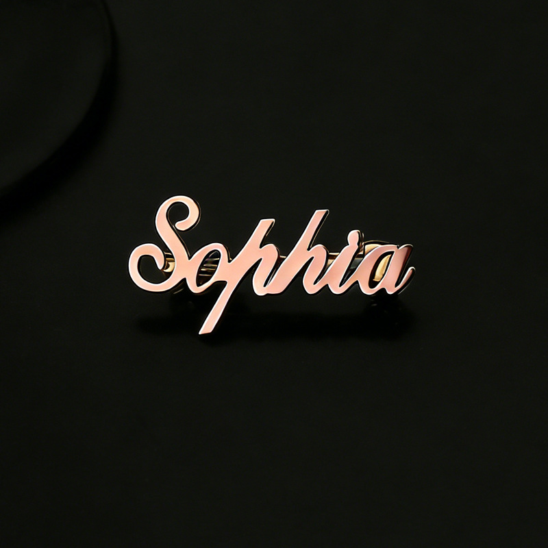 Stainless Steel Custom Name In - Embroidery Initials recension och pris