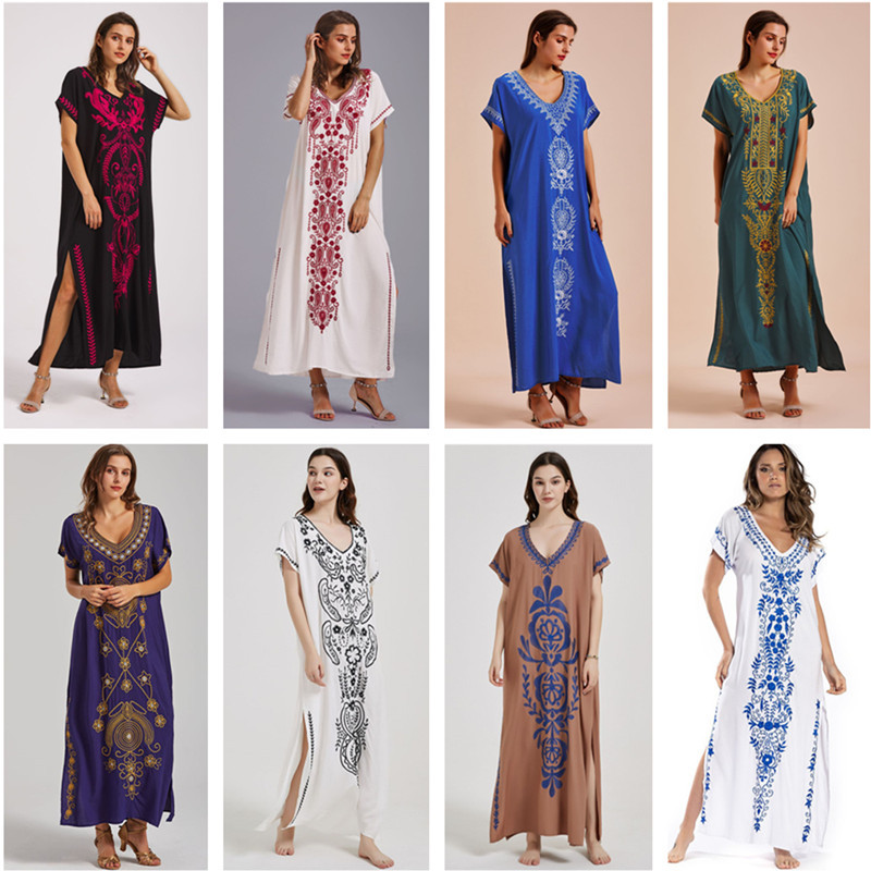Swimsuit Cover Ups Embroidery  - Embroidery Kaftan recension och pris