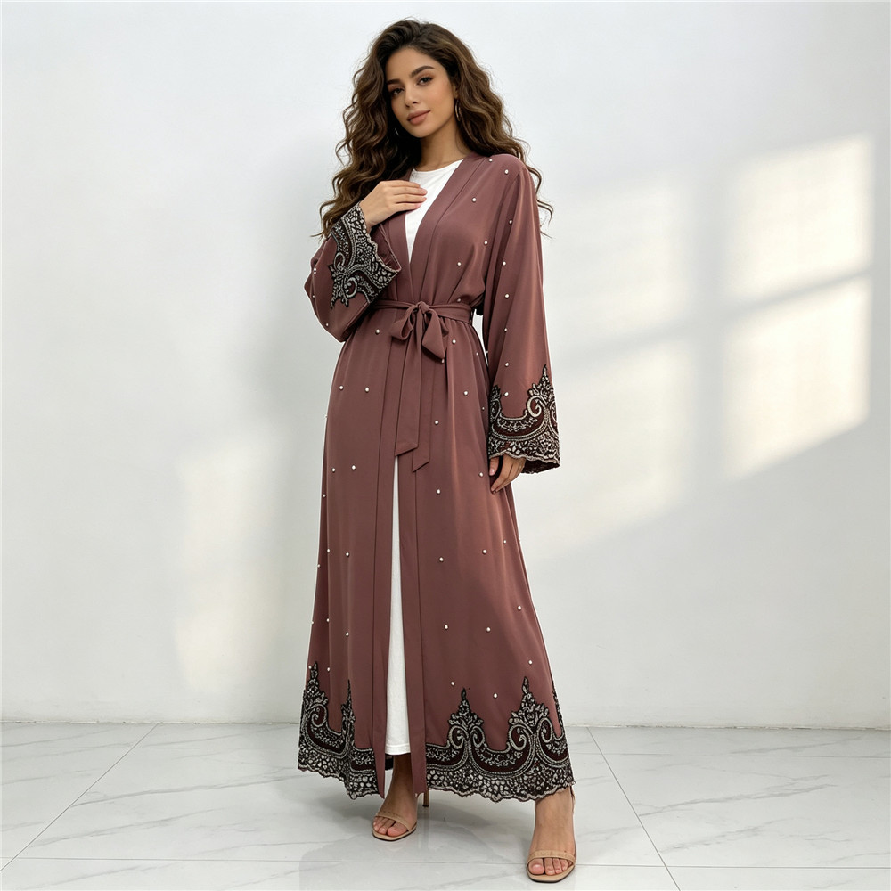 Dubai Embroidery Beaded Open A - Embroidery Kaftan recension och pris