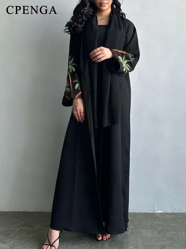 Eid Ramadan Black Muslim Modes - Embroidery Kaftan recension och pris