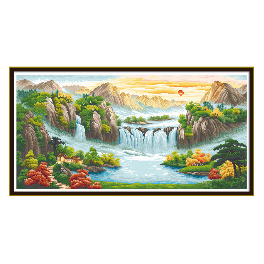 Printed Cross Stitch Set Hand  - Embroidery Running Stitch recension och pris