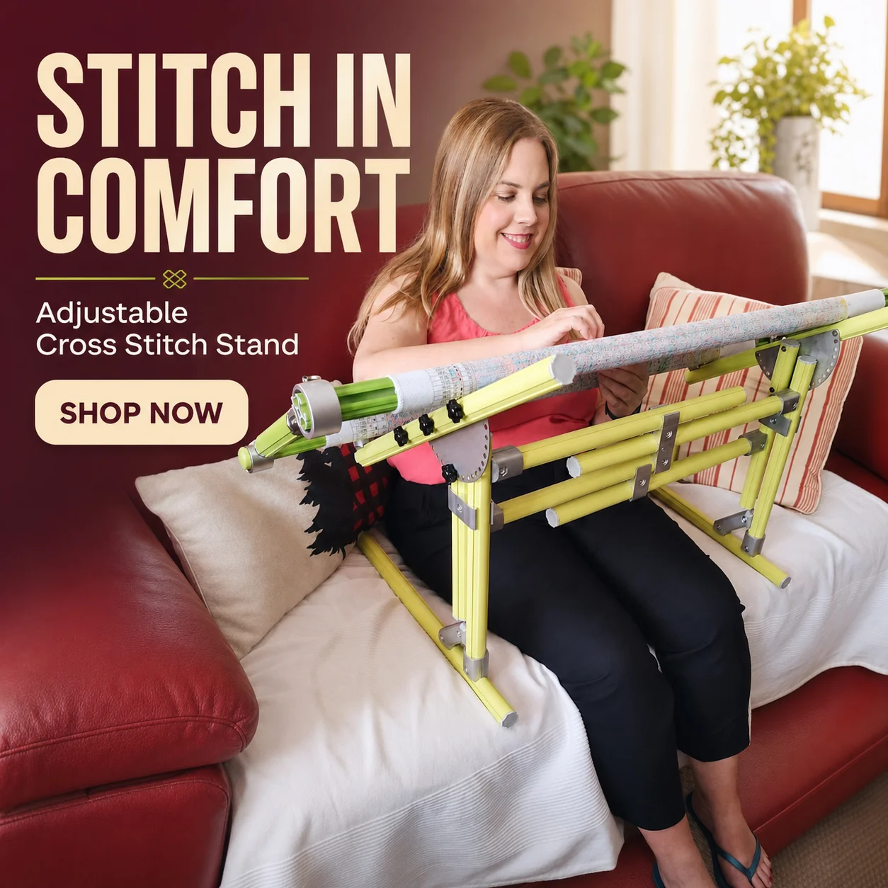 2 in 1 Adjustable Aluminum Cro - Embroidery Frame recension och pris