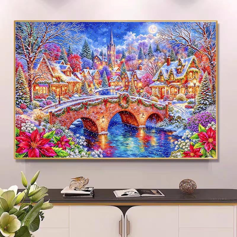 9ct 100x75cm Winter Church Emb - Embroidery Tas recension och pris