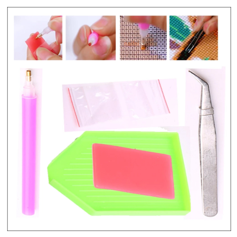 Large Wolf Running Diamond Pai - Embroidery Running Stitch recension och pris