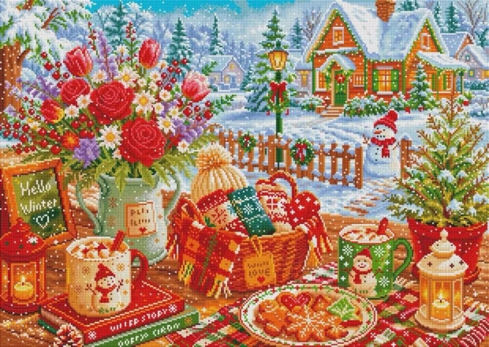 9CT 14ct Winter Printed Kits C - Embroidery Tas recension och pris