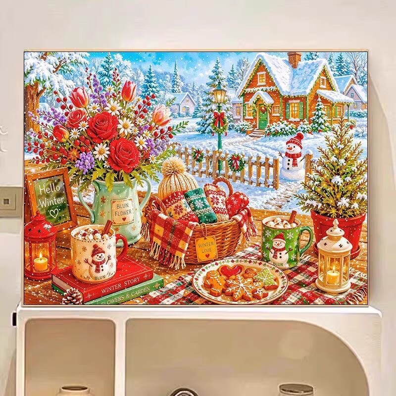 9CT 14ct Winter Printed Kits C - Embroidery Tas recension och pris